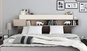 lit avec tete de lit rangements hifi avec sommier relevable lit design chambres a coucher modernes lit rangement