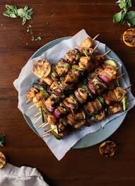 Zesty Grilled Chicken Kabobs Recipe Grilled Chicken Kabobs Chicken Kabobs Chicken