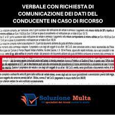 Decurtazione 5 punti patente /cig (art. Comunicazione Dei Dati Del Conducente In Caso Di Ricorso