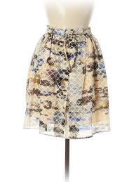 Details About Balenciaga Women Brown Silk Skirt 40 French