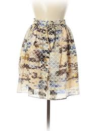 details about balenciaga women brown silk skirt 40 french