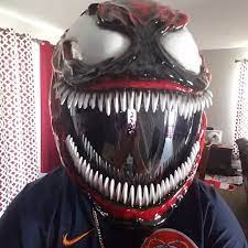 Venom Symbiote Motorcycle Helmet Dot Ece Certified Free Etsy In 2020 Motorcycle Helmets Helmet Open Face Helmets