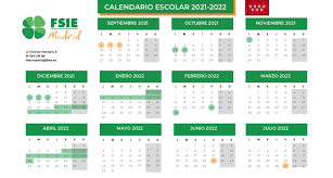 Calendario del curso escolar 2021/2022. P9o6fke5ovgcpm