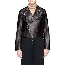 Acne Studios Locke Cow Leather Cropped Biker Jacket 122 415 Inr Liked On Polyvore Featuring Outer Cropped Biker Jacket Clothes Design Womens Biker Jacket
