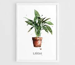Leon The Professional Plant Art Movie Print Film Poster Mathilda Painting Jean Reno Wall Art Print Poster Of Origi Posters Art Prints Poster Prints Movie Art