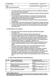 Gmp Document Management Sop Standard Operation Procedure