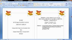 Susunan acara perayaan natal keluarga toraja. Cara Membuat Tata Acara Natal Di Microsoft Word Youtube