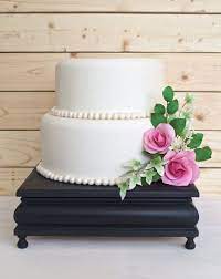 Set of two square wedding cakes. 14 Inch Black Cake Stand Black Square Cake Stand Black Cupcake Etsy Black Cake Stand Diy Wedding Cake Stand Wedding Cake Stand Round