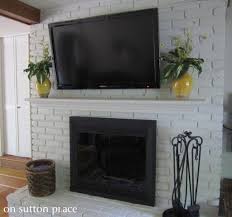 How To Mount A Tv On A Brick Fireplace Brick Fireplace Makeover Brick Fireplace Trendy Living Rooms