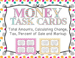 Money Task Cards For 5th 7th Grade Differentiated Activities Include Finding Total Amounts Calculati Money Task Cards Task Cards Differentiation Activities