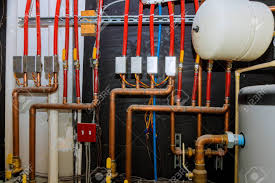Water supply is a system of pipes that brings fresh water into the home. Main Boiler Piping Independent Heating System Of House Heating System Pipes Collector Of Underfloor Heating System Stock Photo Picture And Royalty Free Image Image 130813035