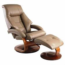Mac Motion Oslo Leather Swivel Recliner With Ottoman In Sand Finish Check Out The Image Recliner With Ottoman Top Grain Leather Chairs Walnut Wood Furniture