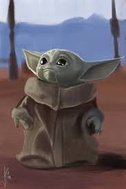 Baby Yoda Art Print The Mandalorian Yoda Art Star Wars Art Yoda Drawing