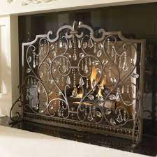 Plow & hearth specializes in unique, enduring home products. Literally Dripping With Elegance Our Louviere Fire Screen Is A Mirror Reflection Of The Crystal Chandeliers Gr Gorgeous Fireplaces Fireplace Screens Fireplace