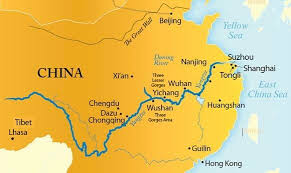 Yangtze River China Map Huangshan River