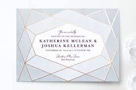 35 Stylish Wedding Invitations That You Can Actually Afford Geometric Wedding Invitation Cheap Wedding Invitations Jewel Wedding