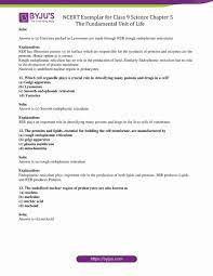 This organelle is the powerhouse of the cell; Ncert Exemplar Class 9 Science Solutions Chapter 5 The Fundamental Unit Of Life Download Free Pdf