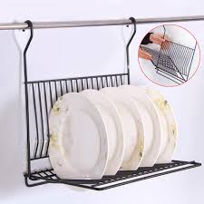 Kitchen storage shelf wall hanging organizer rack. Foldable Kitchen Wall Hanging Dish Storage Shelf Organizer Rack Holder No Drill Lazada