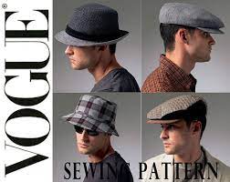 Mens Hat Pattern Uncut Vogue V8869 Brimmed Visor Newsboy Caps Fedora Bucket Driving Wool Felt Hats Haberdashery Accessories Sewing Patterns Mens Hat Pattern Hats For Men Hat Pattern