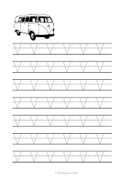 Free Printable Tracing Letter V Worksheets For Preschool Handwriting Worksheets For Kids Free Handwriting Worksheets Letter V Worksheets