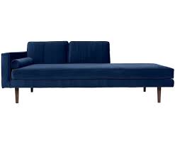 Samt Ottomane Wind Bezug Konigsblau Fusse Eiche Dunkelbraun Gebeizt Chaise Ottomane Deko Interieur