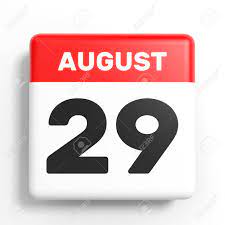 Quedan 124 días para finalizar o ano. 29 De Agosto De Calendario En El Fondo Blanco Ilustracion 3d Fotos Retratos Imagenes Y Fotografia De Archivo Libres De Derecho Image 75556571