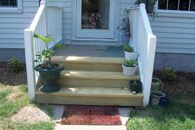 Make sure to trace the outline of the bottom step with chalk or a thick pencil on the ground for when it's time to start laying the actual steps. Stacybee Just Me Front Porch Steps Patio Steps Diy Front Steps