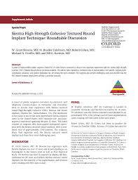 Pdf Sientra High Strength Cohesive Textured Round Implant