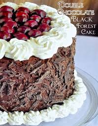 Double Chocolate Black Forest Cake An Ultimate Celebration Cake Recipe Desserts Cake Desserts Black Forest Cake
