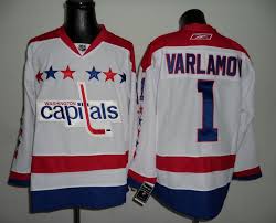 The embroidered twill team crest & special event patches are sewn on the jersey. Washington Capitals 1 Semyon Varlamov 2011 Winter Classic Jersey