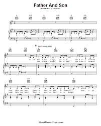 Good good father ukulele tablature by housefires, chords in song are g,c,am,d,em,am7,g#. Father And Son Sheet Music Cat Stevens Sheetmusic Free Com