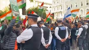 Indian, Pakistani Protesters Face Off In London; Pak Diplomatic Official Makes Threatening Gestures