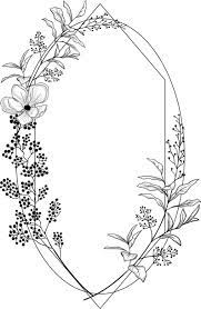 Geometric Vector Floral Frames And Dividers Svg Eps Png Round Oval Triangle Hand Drawn Delicate Flowers Branches Leaves Blossom In 2021 Floral Design Drawing Floral Wreath Drawing Geometric Vector
