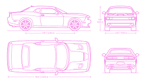The srt engineers stated here in a chat session that the factory designed service life of the charger is 250k miles. Dodge Challenger 2015 Dimensions Drawings Dimensions Com