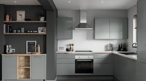 2 pityme business centre, st minver. Greenwich Gloss Slate Grey Handleless Kitchen Fitted Kitchens Howdens