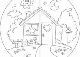 Select one of 1000 printable coloring pages of the category kids. Day And Night Coloring Pages Coloring4free Com