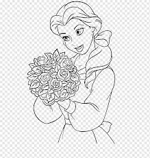 Gambar princess kartun hitam putih. Buku Mewarnai Belle Disney Princess Adult Disney Princess Putih Anak Wajah Png Pngwing