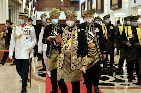 Yang dipertuan agong, the 5.12.84. Yang Di Pertuan Agong Leaves Dewan Proceedings Adjourned For The Day The Star