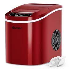Portable compact electric ice maker machine mini cube 26lb/day black new. Costway 14 In 26 Lbs Portable Compact Electric Ice Maker Machine Mini Cube In Red Ep22769re The Home Depot