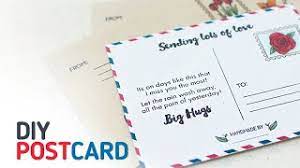 Cut the paper to the right dimensions. How To Make Your Own Postcard Using Altenew S Happy Mail Stamps Youtube