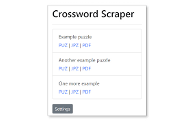 The best free online crossword is brand new, every day. Crossword Scraper