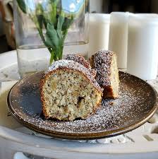 This here is the only banana cake recipe you will need from now until the end of time. Healthier Banana Walnut Bundt Cake Banana Cake Banana Bundt Cake