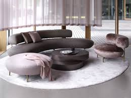 Ella Sofa Armchair And Pouf And Ode Coffee Table At Milan Furniture Fair 2017 Curved Furniture Living Room Design Modern Sofa Design