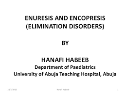 Enuresis And Encopresis Elimination Disorder