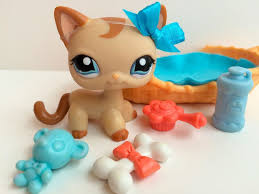 Littlest Pet Shop Rare Tan Shorthair Cat 1024 W Swirl Dog Bed Accessories Lps Pets Lps Toys Pet Shop