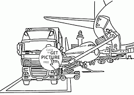 Box Truck In The Airport Coloring Page For Kids Transportation Coloring Pages Printables Free Coloring Pages For Kids Coloring Pages Tractor Coloring Pages