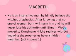 The play is a classic case of man versus the world. Macbeth Character Analysis