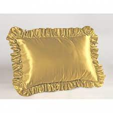 Insert pillow stuffing into the ruffle pillow case from the end where you have stitched the zipper. Satin Ruffled Pillow Sham Shopbedding Com