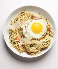 Spaghetti With Herbs Chilies And Eggs Recipe Real Simple Recipes Recipes Easy Egg Recipes Cooking Recipes