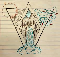 An Idea For A Tattoo With The Four Elements Included By Colby Drake Design Elements Tattoo Four Elements Tattoo Colorful Drawings